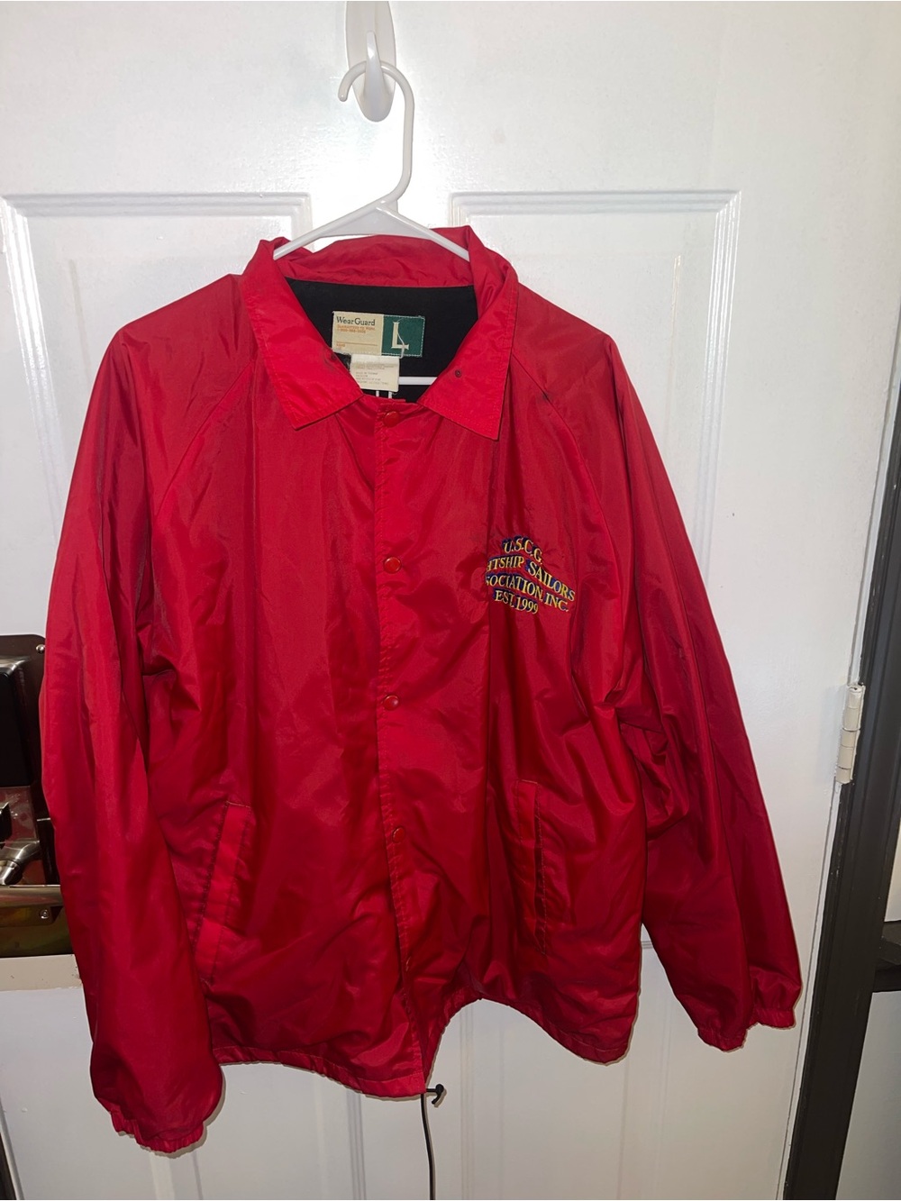 Wearguard Red Lightweight U.S. Coast Guard Jacket w/ Embroidered Logo - Size L